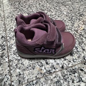 Toddler Size 7 Geox Purple Sneakers with Velcro